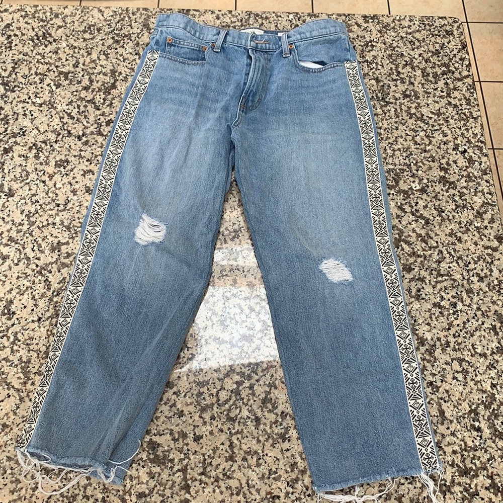 Lucky brand detailed relaxed jeans